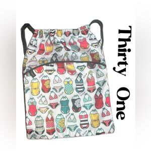 Thirty-One Swimwear Pattern Drawstring Bag